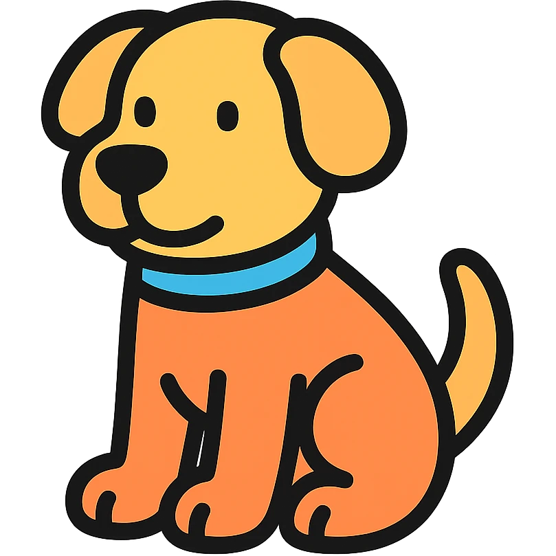 colored dog icon emoji