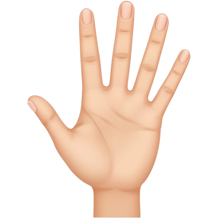 hand showing 4 fingers emoji