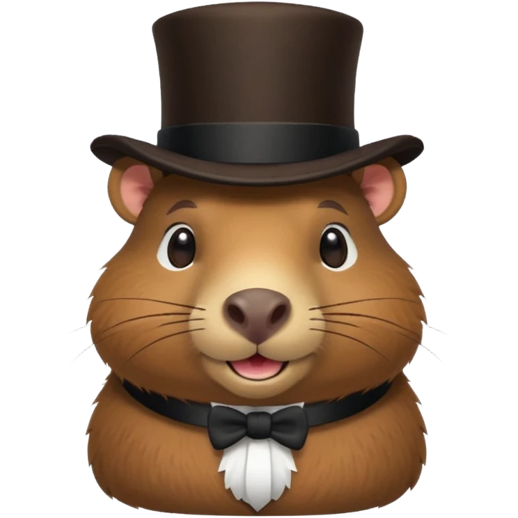 Capybara with tophat emoji