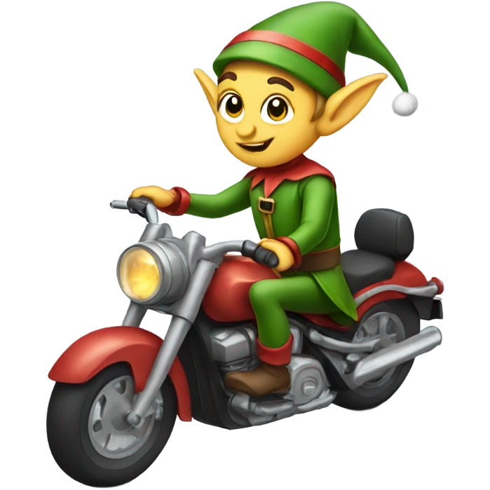 Elf on a motorcycle  emoji