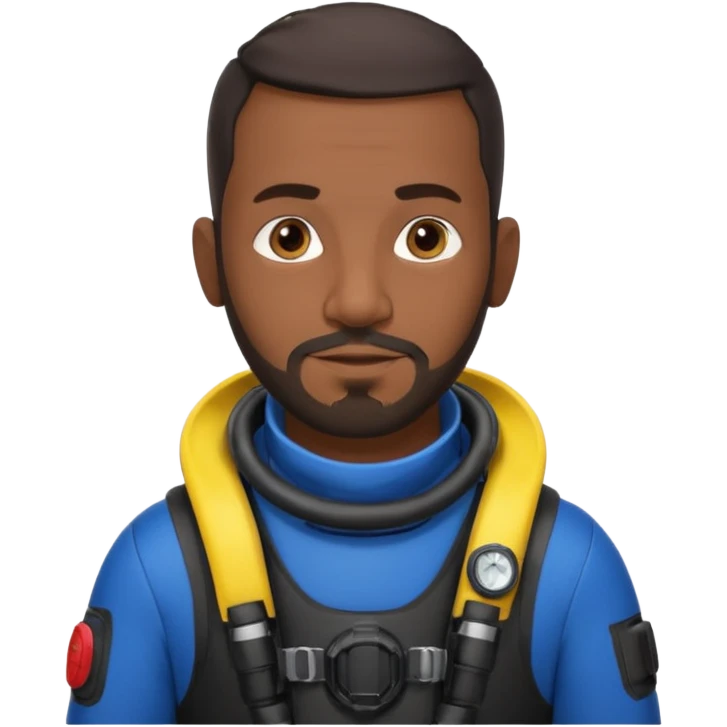 Moroccan Male 38, dark hair, short beard, slightly overweight, scuba diving emoji
