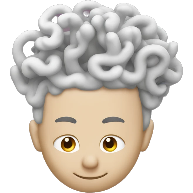 Cerveau pointé du doigt emoji