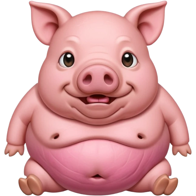 pig with a big stomach emoji