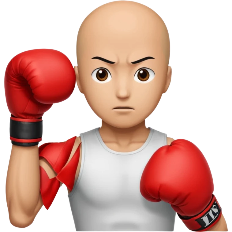 Saitama red hand punch with boxing glove emoji
