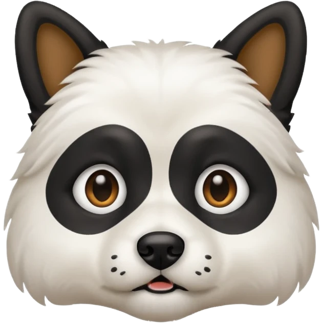 dog white with black face and not hair emoji