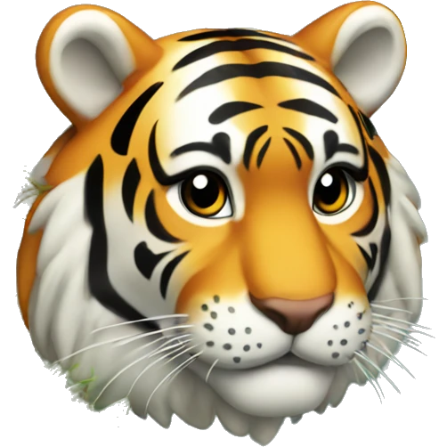 Tiger decorating a Christmas tree  emoji