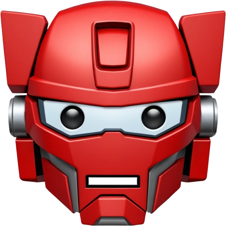 Autobot logo emoji, simple and bold, red face-like symbol emoji