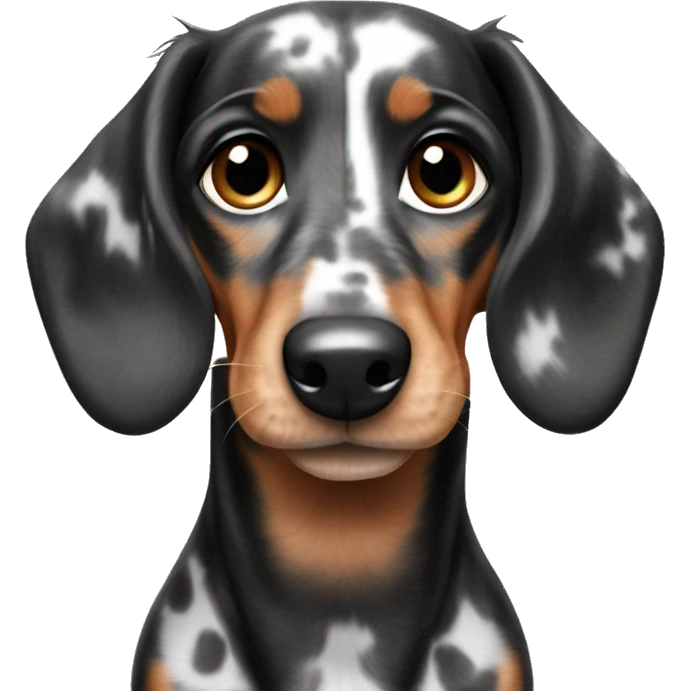 Black Merle mini dachshund  emoji