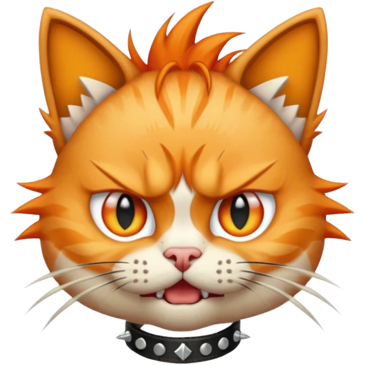 create an emoji of a punk rock cat emoji
