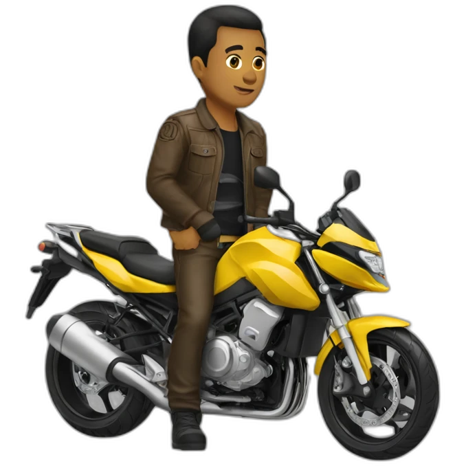 Желтый мотоцикл emoji
