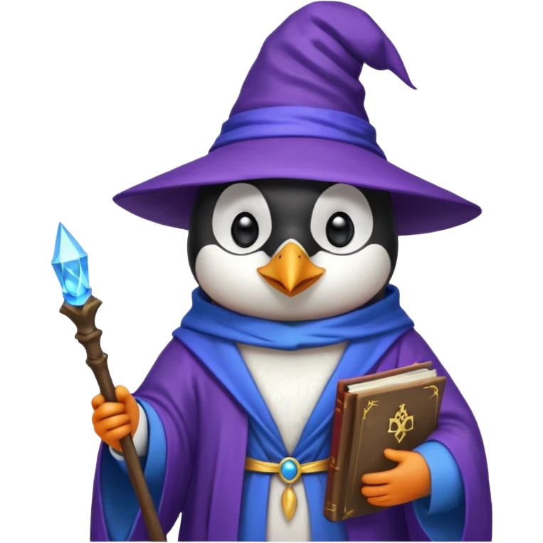 Penguin Wizard emoji