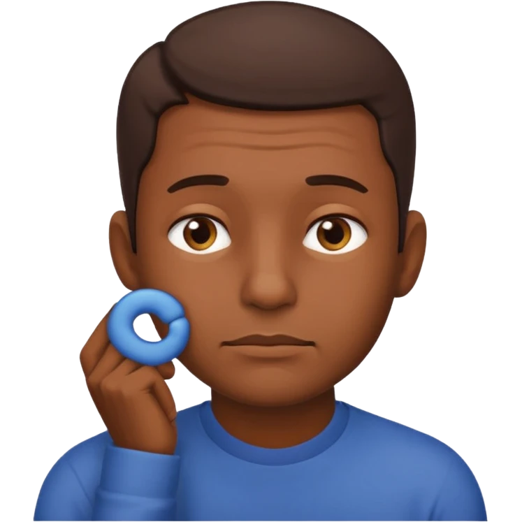 man rubbing chin in thought default emoji emoji