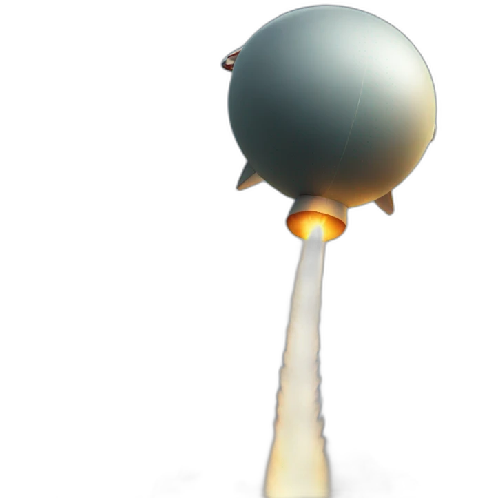 A missile falling to earth emoji