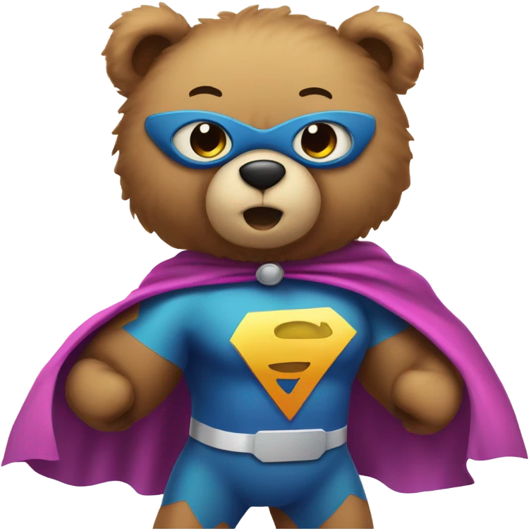 Teddy bear superhero  emoji
