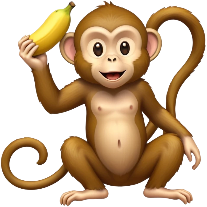monkey with banana  emoji