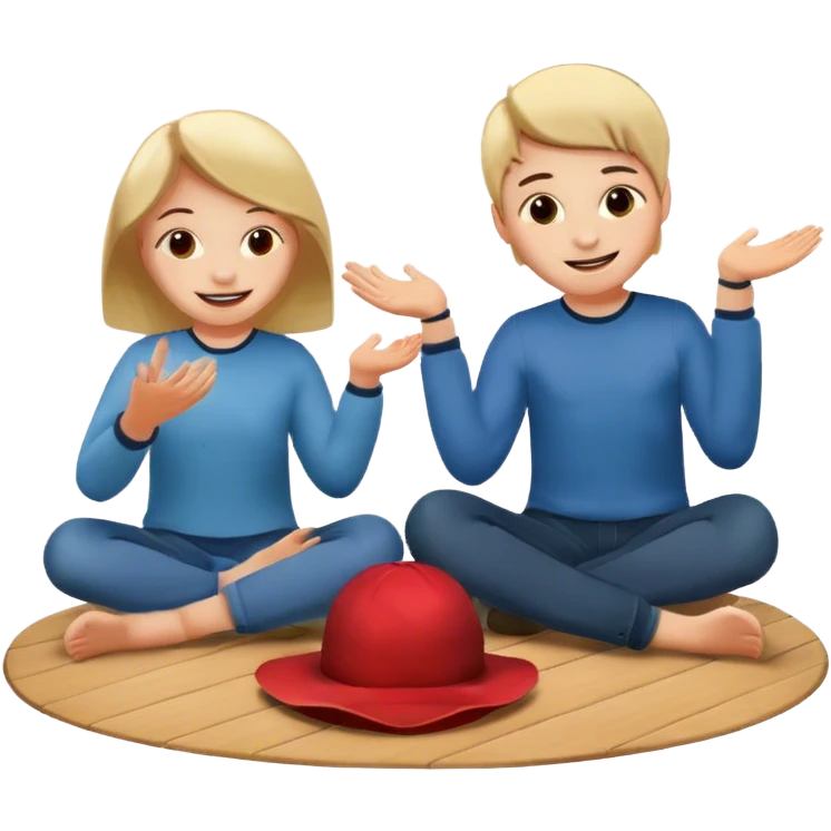two kids playing at home emoji