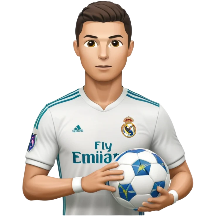 Cristiano Ronaldo con la camiseta del Madrid  emoji