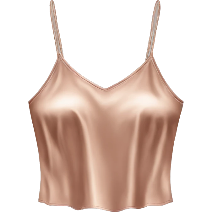 Realistic womens rose gold spaghetti strap blouse clothing isolated  emoji