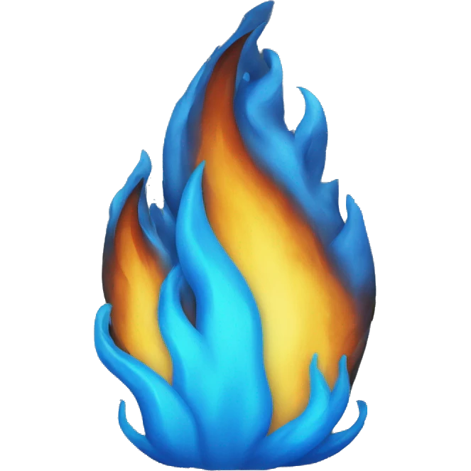 Blue fire emoji