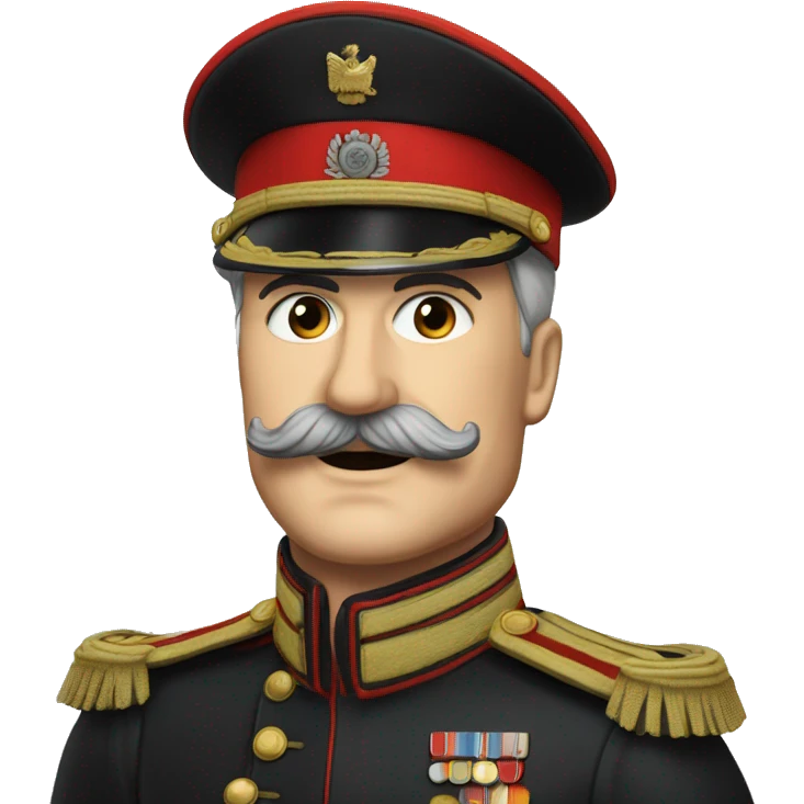 german president in black and red military attire, square centered moustache, no beard, arm and hand straight in the air emoji