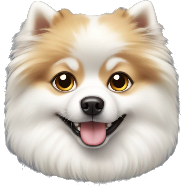 White Pomerian dog emoji