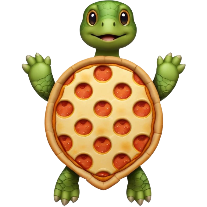 Turtle with a pizza shell emoji