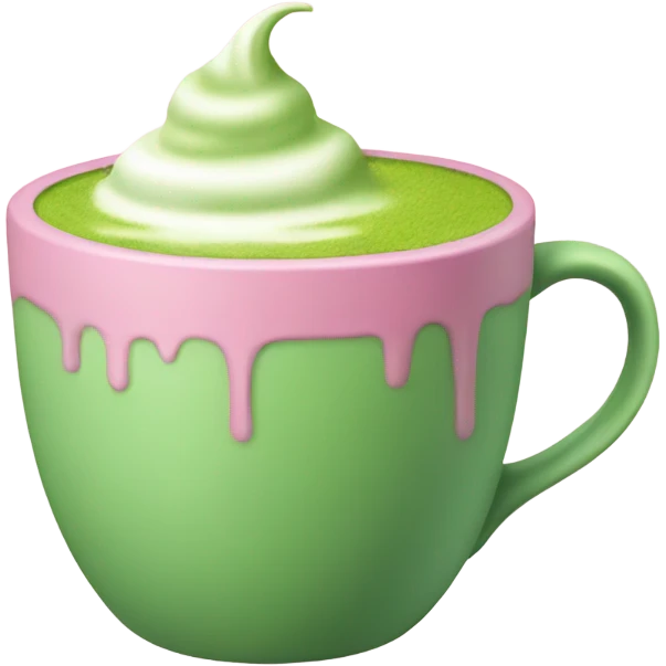 pink cup matcha latte emoji