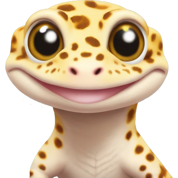 leopard gecko yellow and peach  emoji