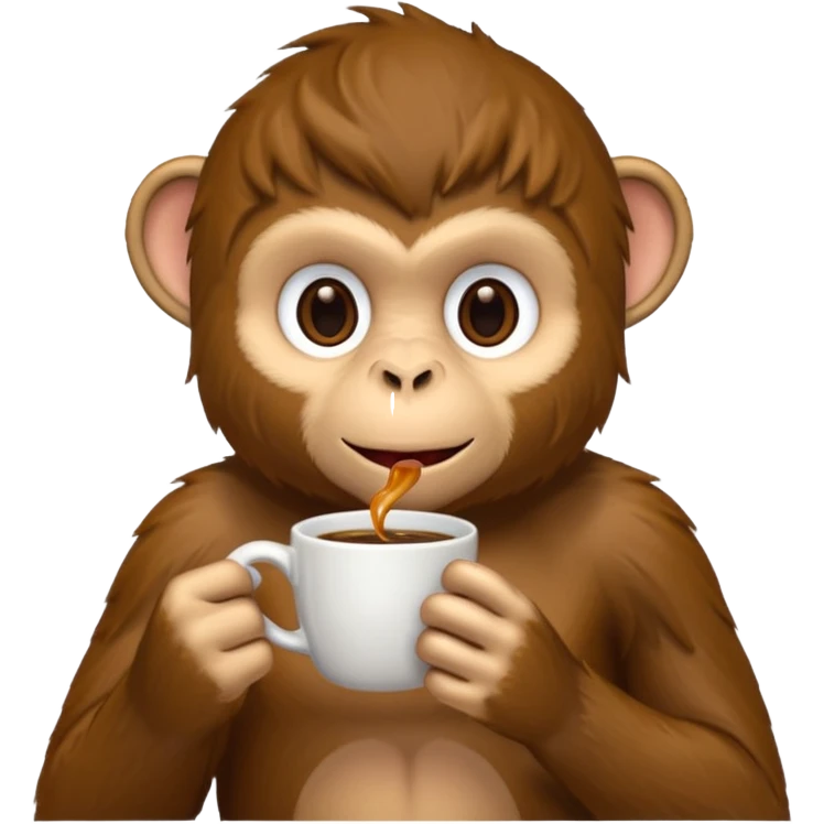 profile monkey sipping coffee  emoji
