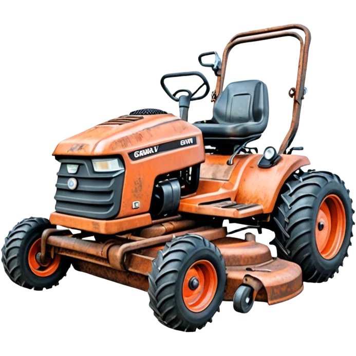 pencil drawing of a gravely mower emoji