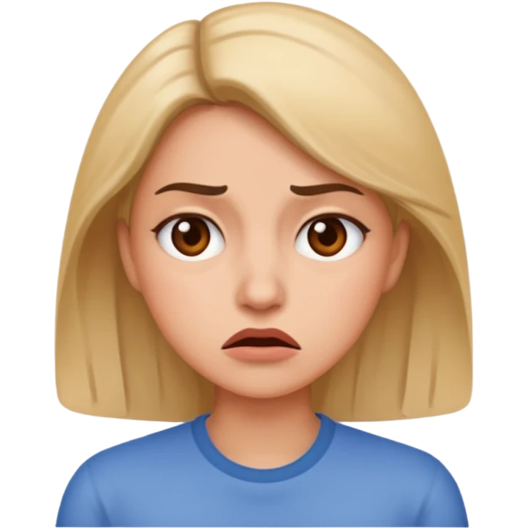make her look irritated  emoji