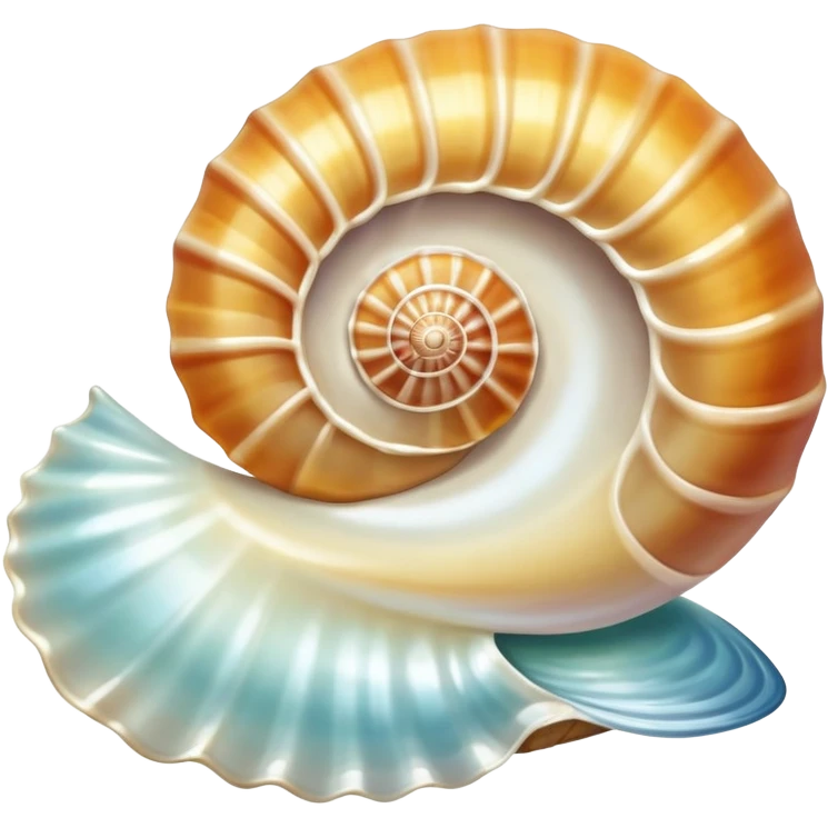 A shiny seashell emoji
