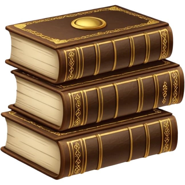 A stack of edwardian-era spellbooks emoji