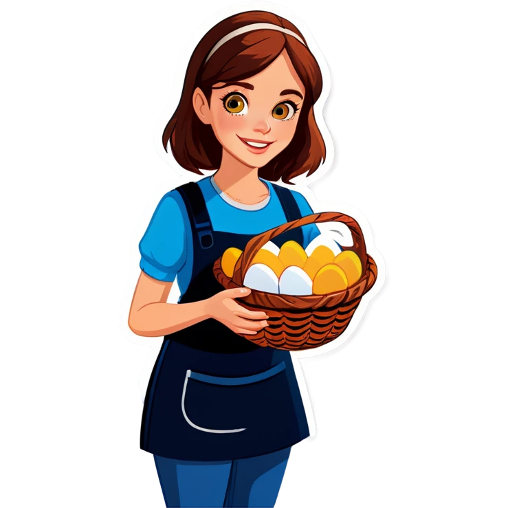 Me with a basket of eggs emoji