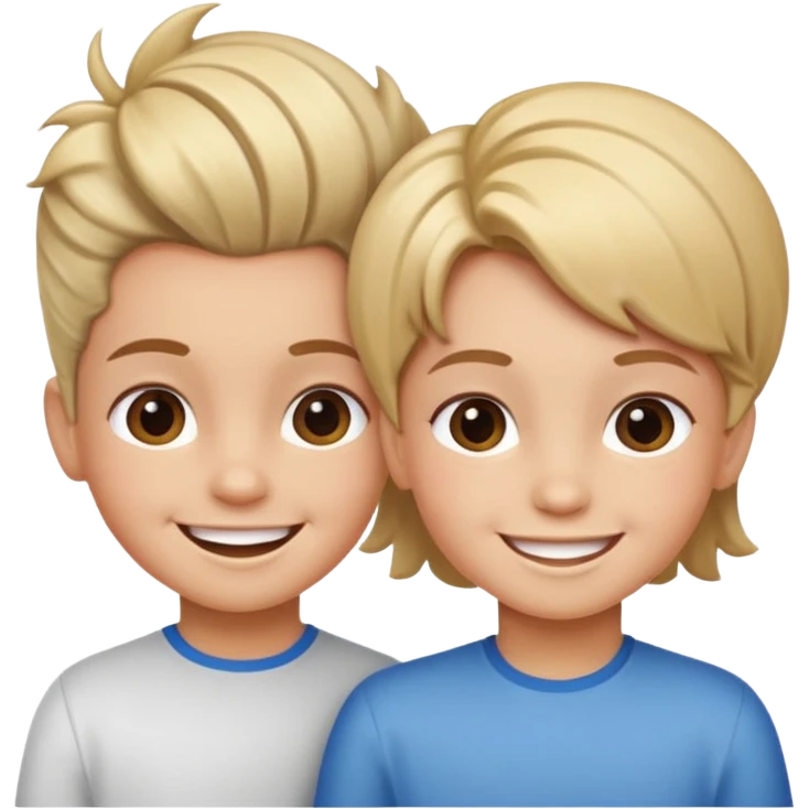 Happy kids after salon treatment  emoji