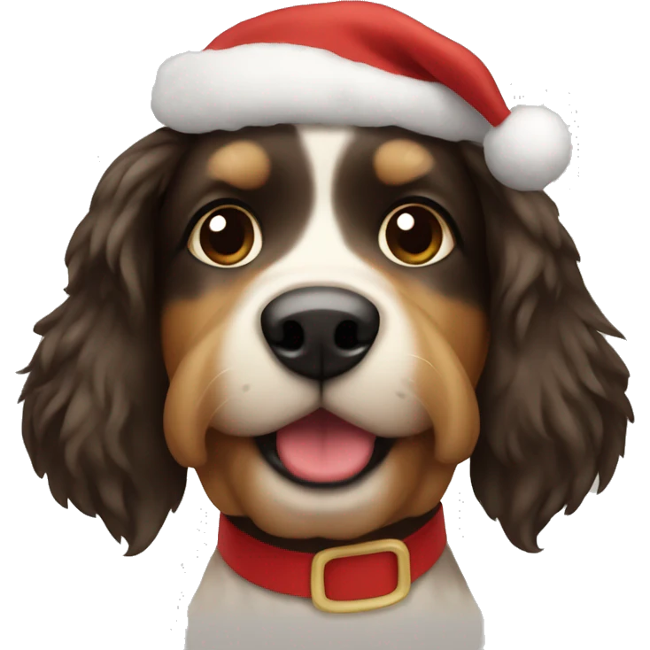 Christmas dog emoji