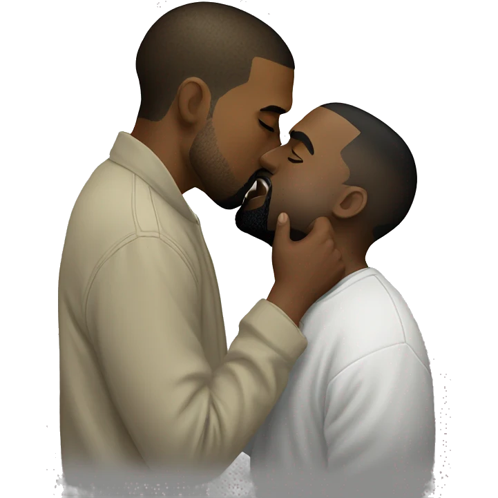 kanye west kissing kanye west emoji