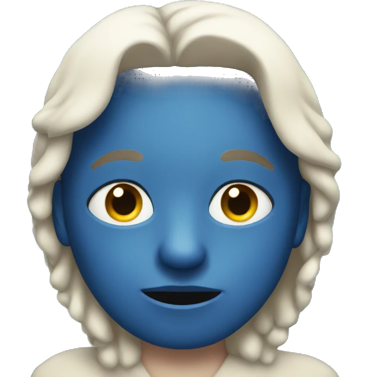 Blue emoji with stars in their eyes emoji