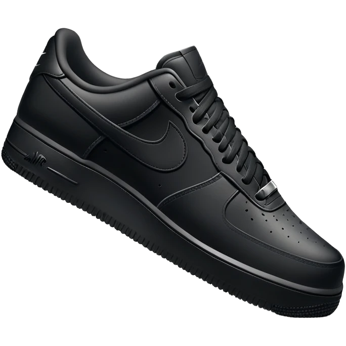 all black Nike Air Force 1 shoes emoji