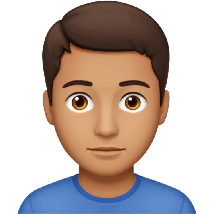 hispanic with short brown hair emoji
