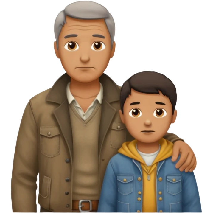 Dad hitting kid with belt emoji