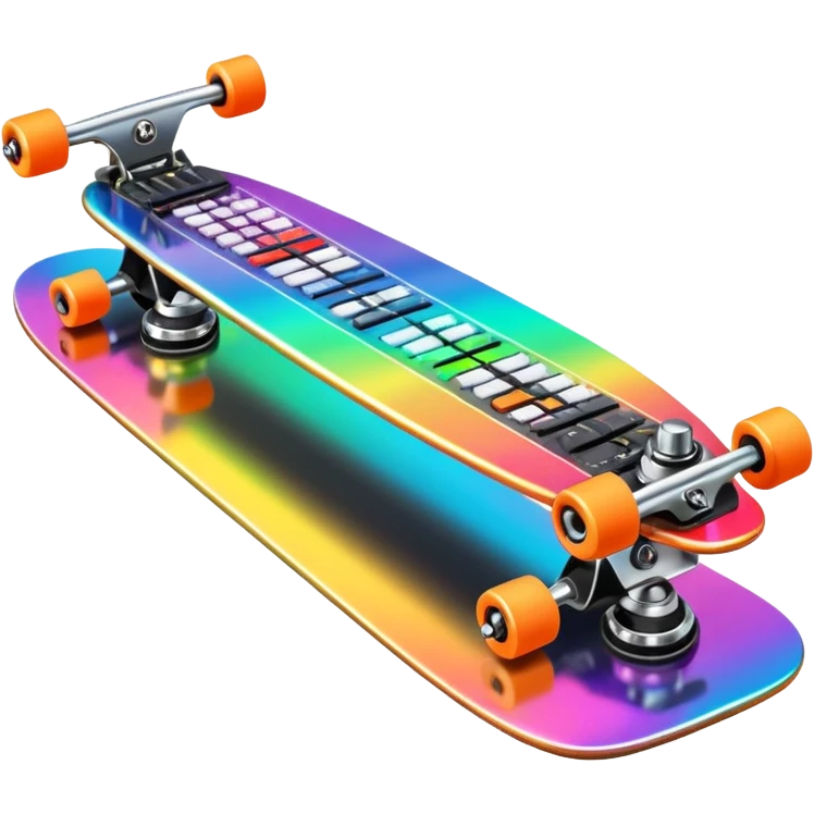 A longboard DJ mixer with faders, EQ knobs, and colorful LEDs.
 emoji