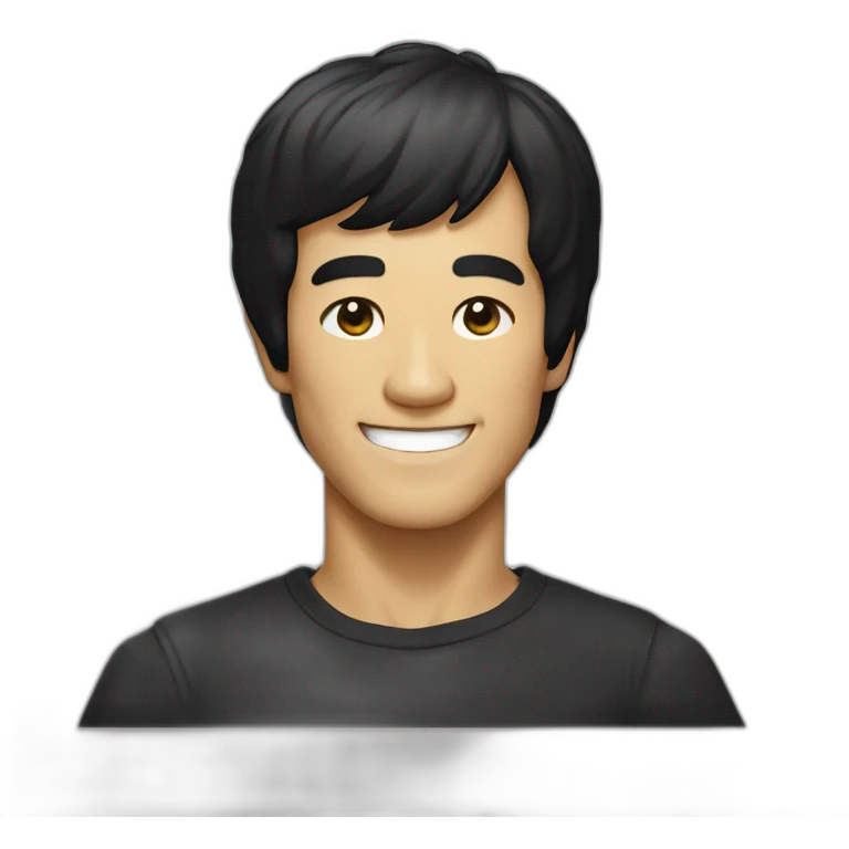 Bruce Lee smiling emoji