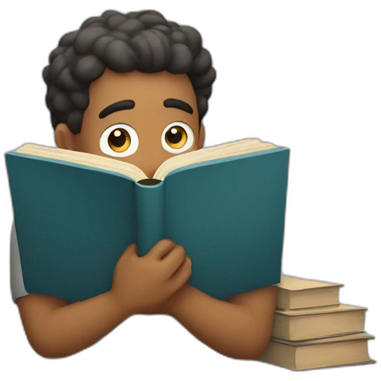 man reading a big book emoji