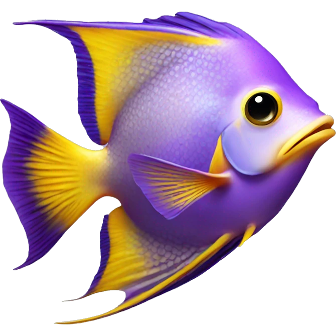 Purple tang fish emoji