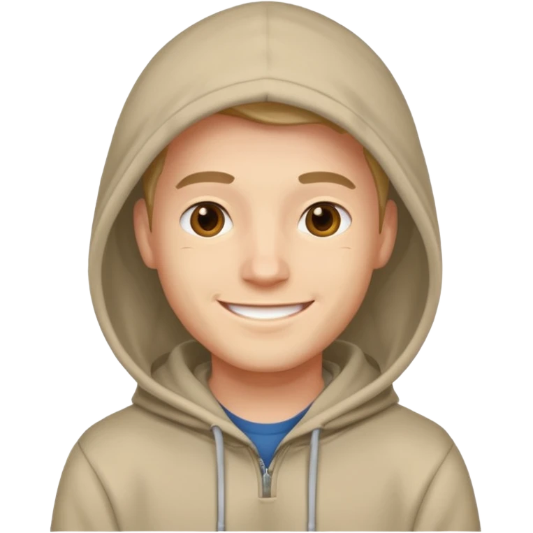 A funny meme like guy wearing hoodie emoji