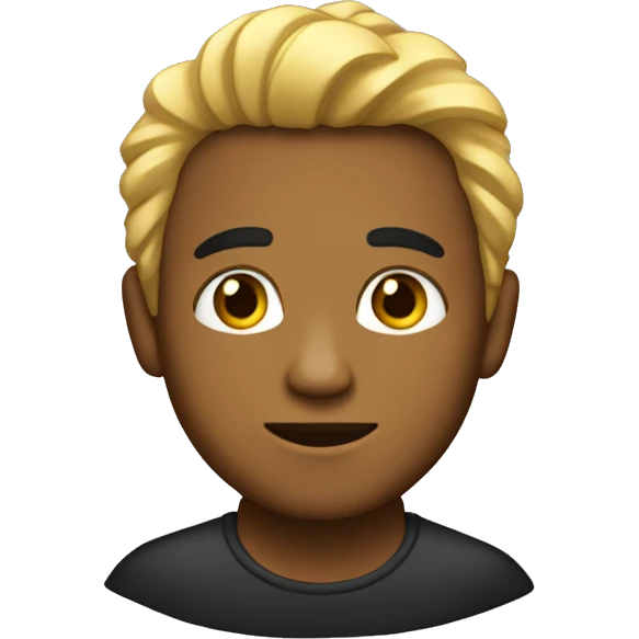 repostera con pelo negro emoji