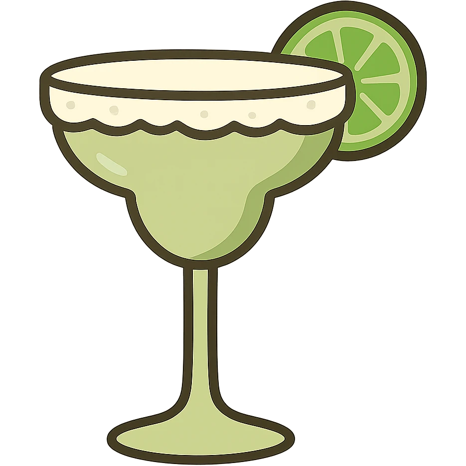 flat toon margarita emoji