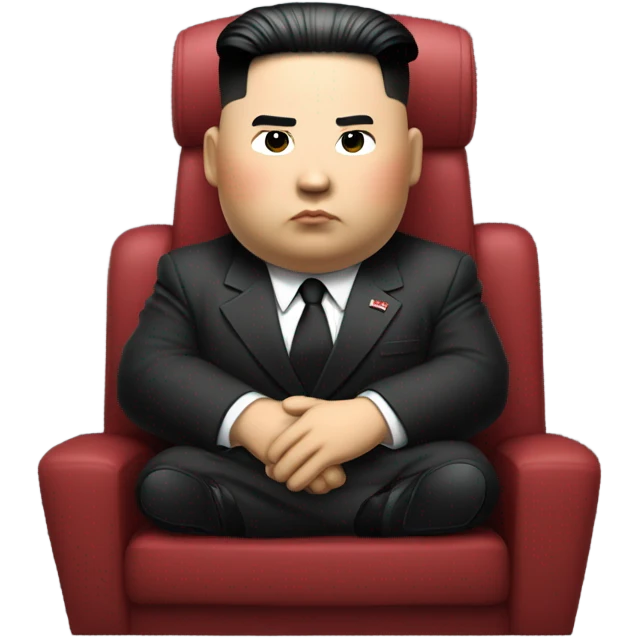 Kim Jong Un riding the rocket emoji
