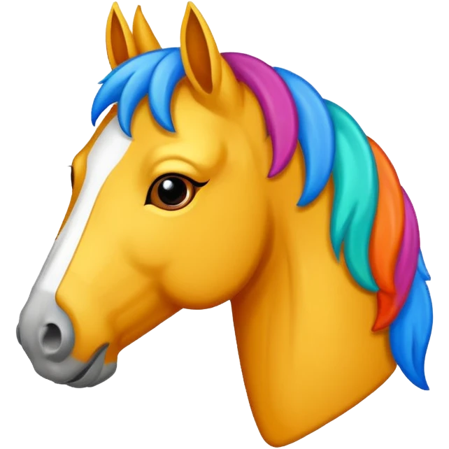 Kids doodle style horse emoji